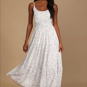 Lulus Sunny Bliss floral maxi dress